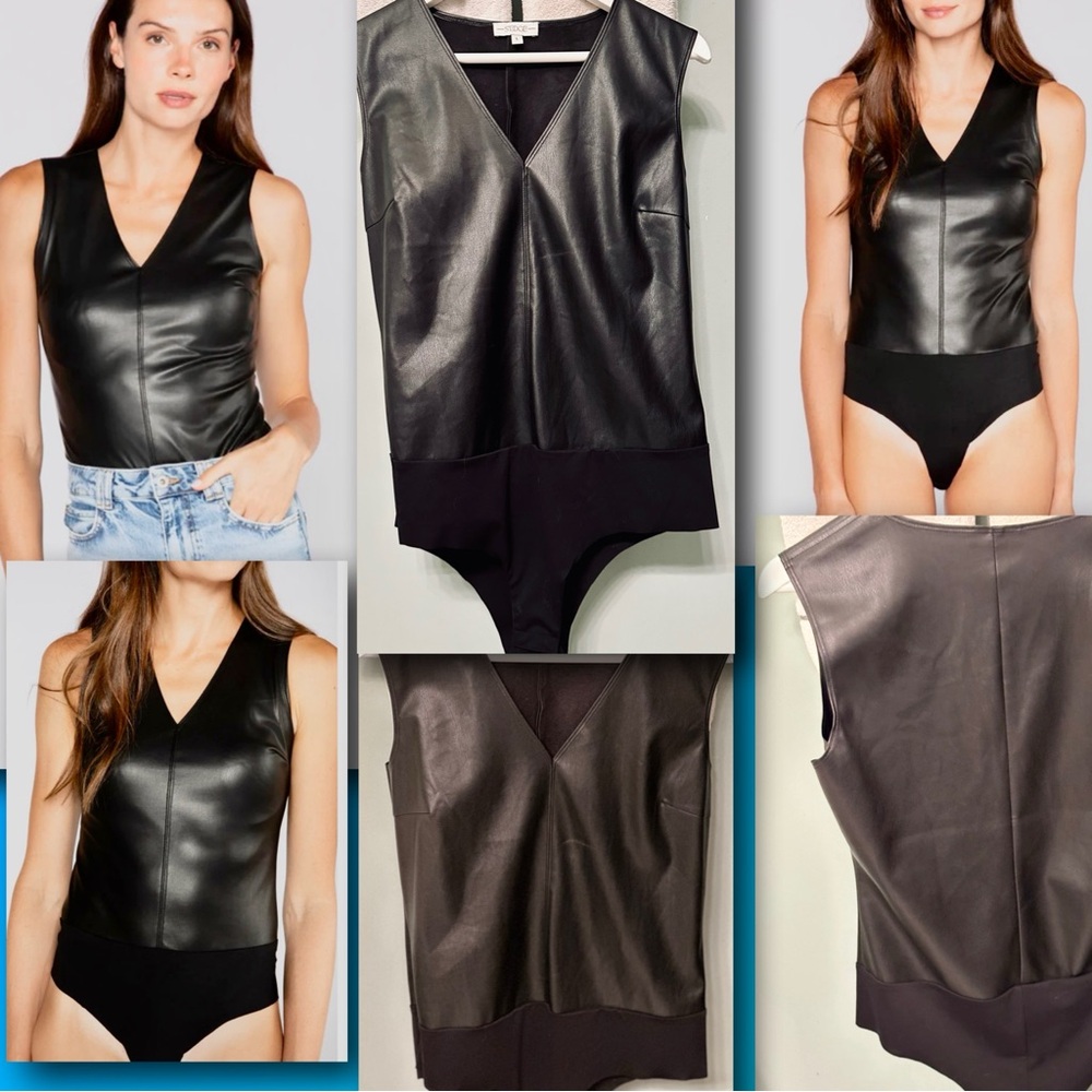 Sedge Vegan Leather Bodysuit
